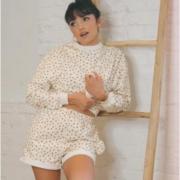 THE GOOD ALMA The Primrose Pullover Sweatshirt Floral Cream {3V2} - Picture 1 of 5